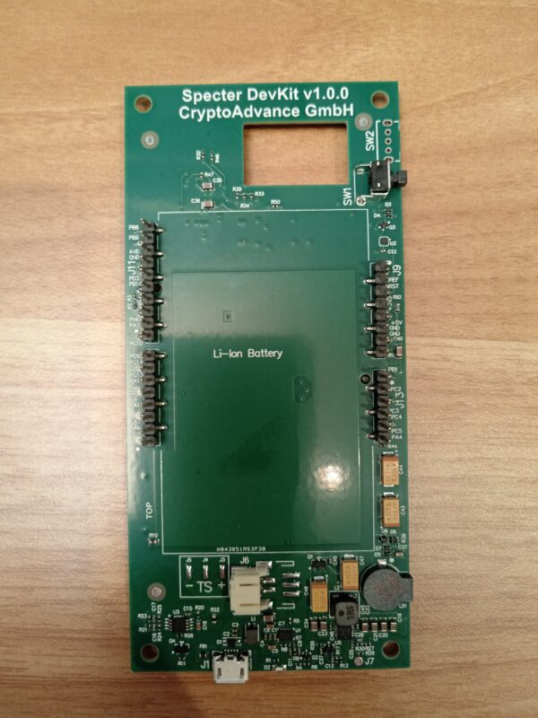 Rückseite vom Specter Shield Erweiterungsboard.